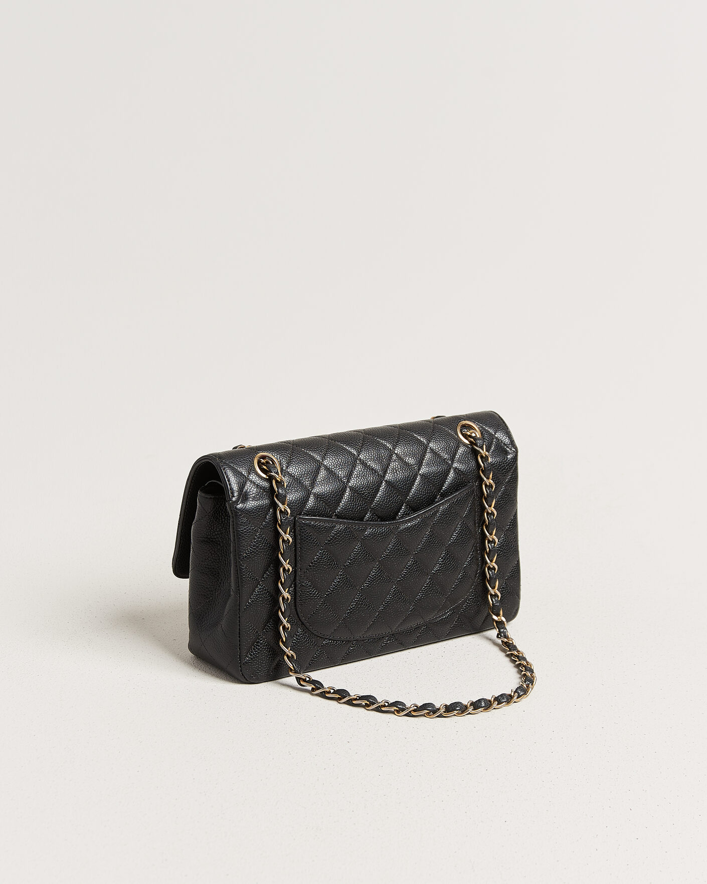 Men | Pre-Owned & Vintage Bags | Chanel Pre-Owned | Classic Medium Double Flap Bag Caviar Leather Black