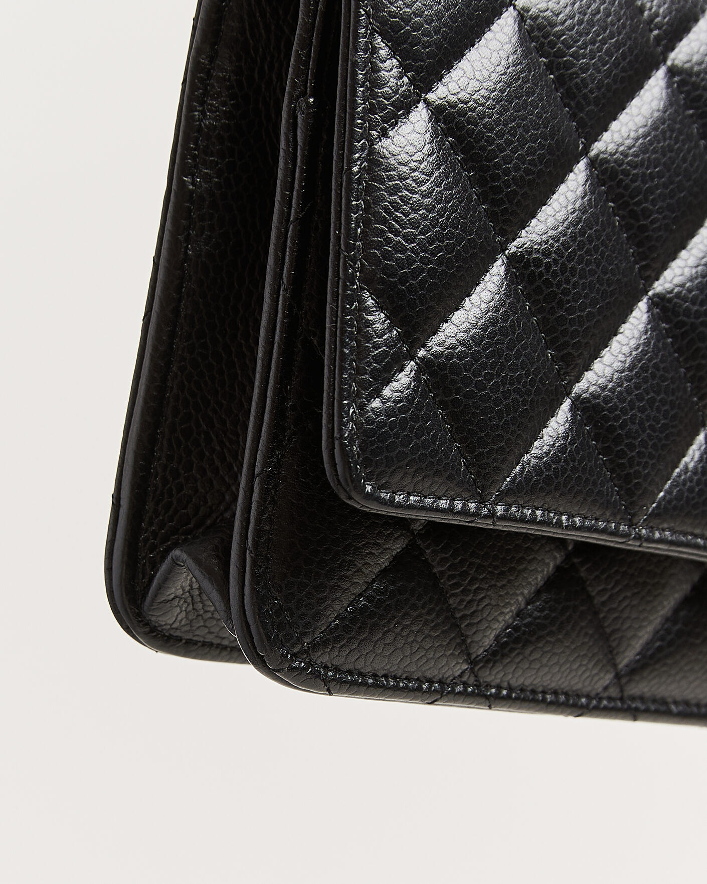 Men | Pre-Owned & Vintage Bags | Chanel Pre-Owned | Wallet On Chain Caviar Leather Black