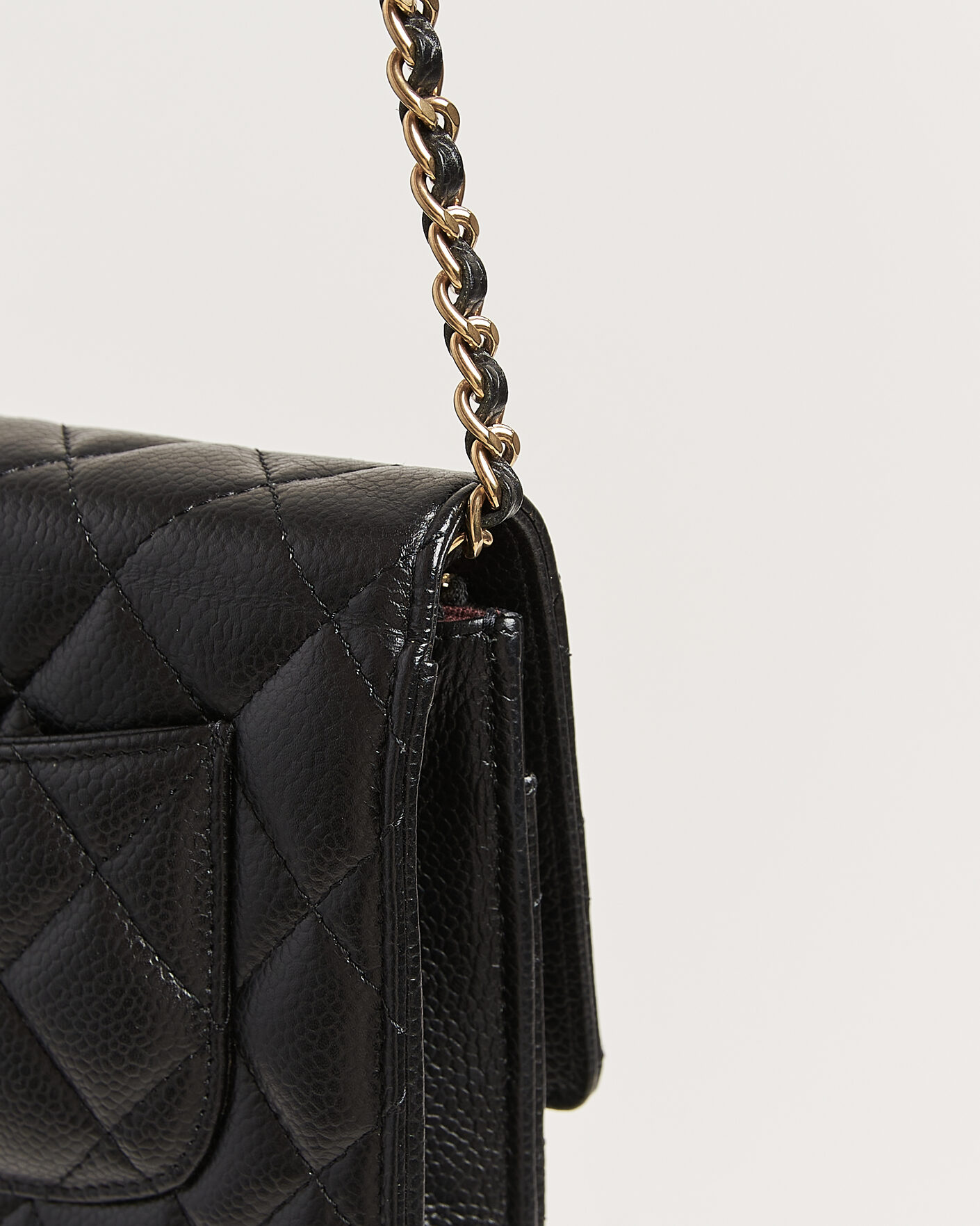 Men | Pre-Owned & Vintage Bags | Chanel Pre-Owned | Wallet On Chain Caviar Leather Black