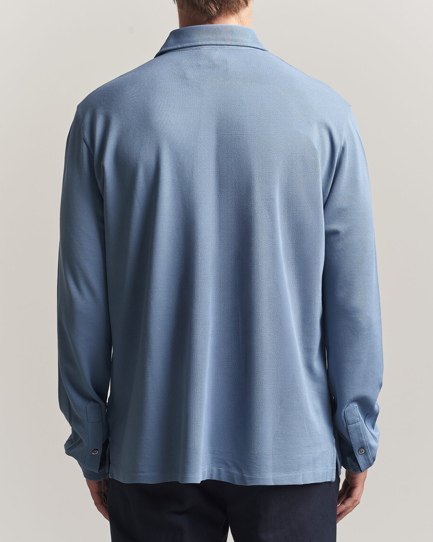 Ralph Lauren Purple Label Long Sleeve Washed Polo Blue Horizon at