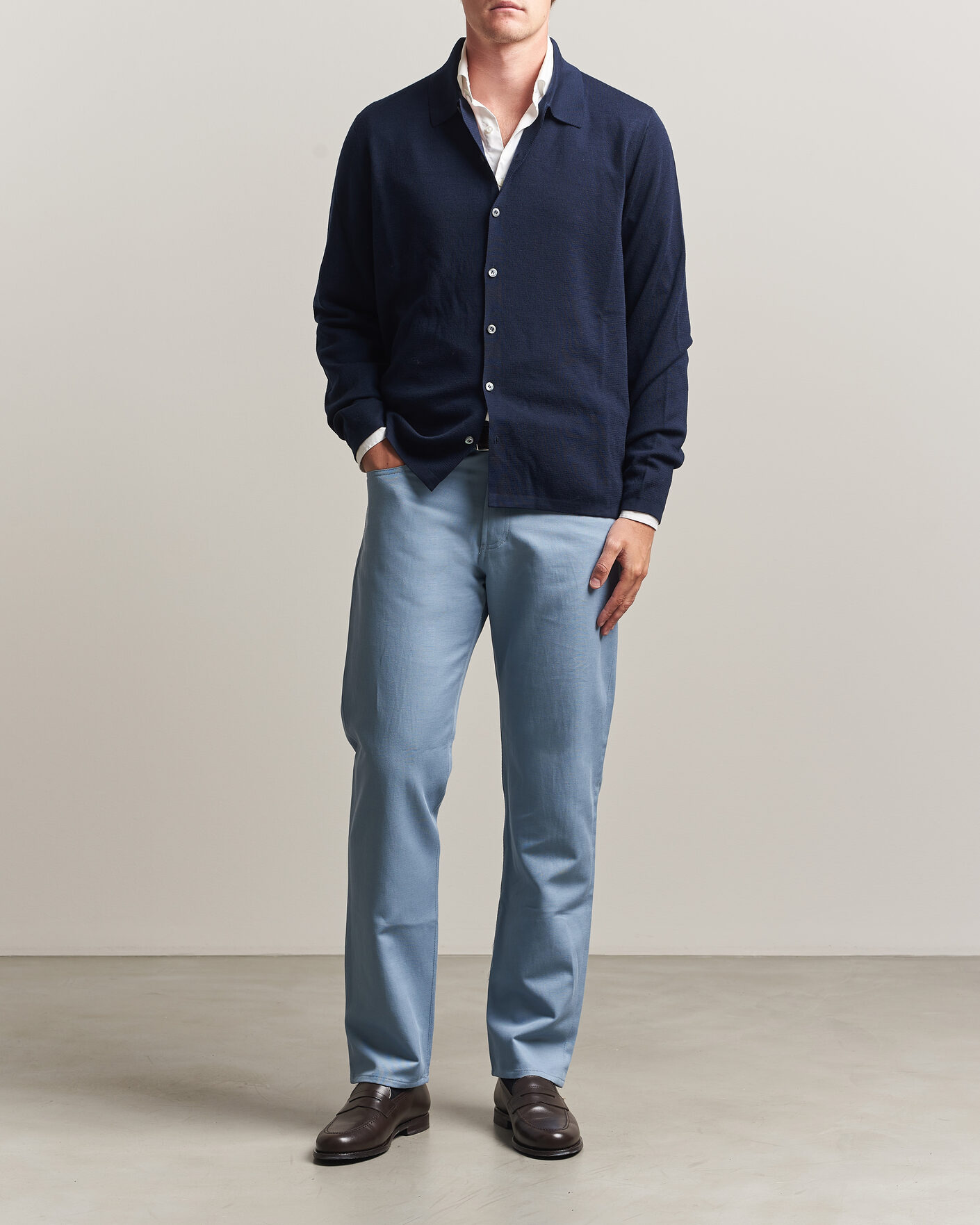 Men | Sweaters & Knitwear | Ralph Lauren Purple Label | Milano Stich Cardigan Racing Navy