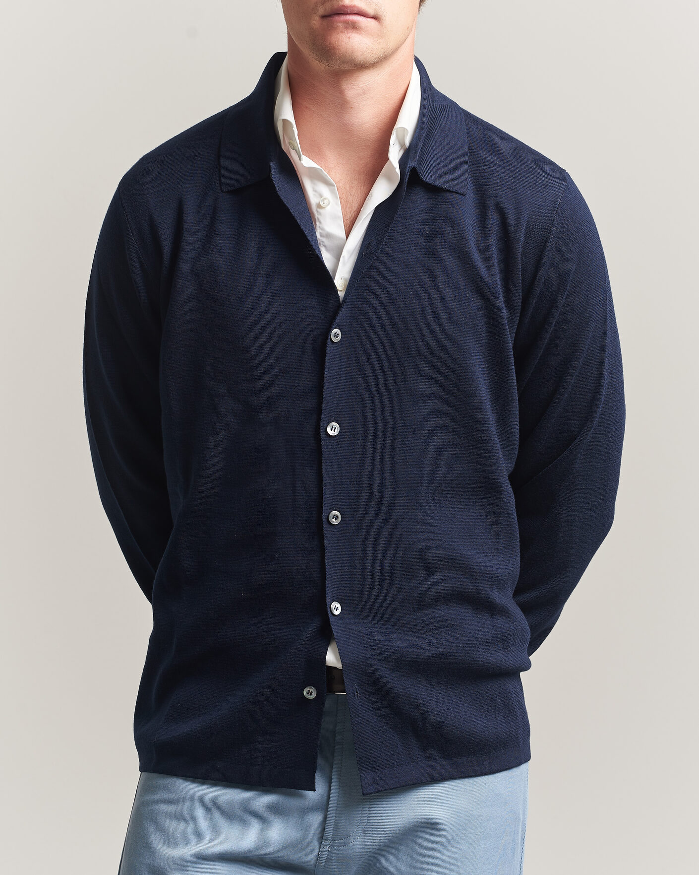 Men | Sweaters & Knitwear | Ralph Lauren Purple Label | Milano Stich Cardigan Racing Navy