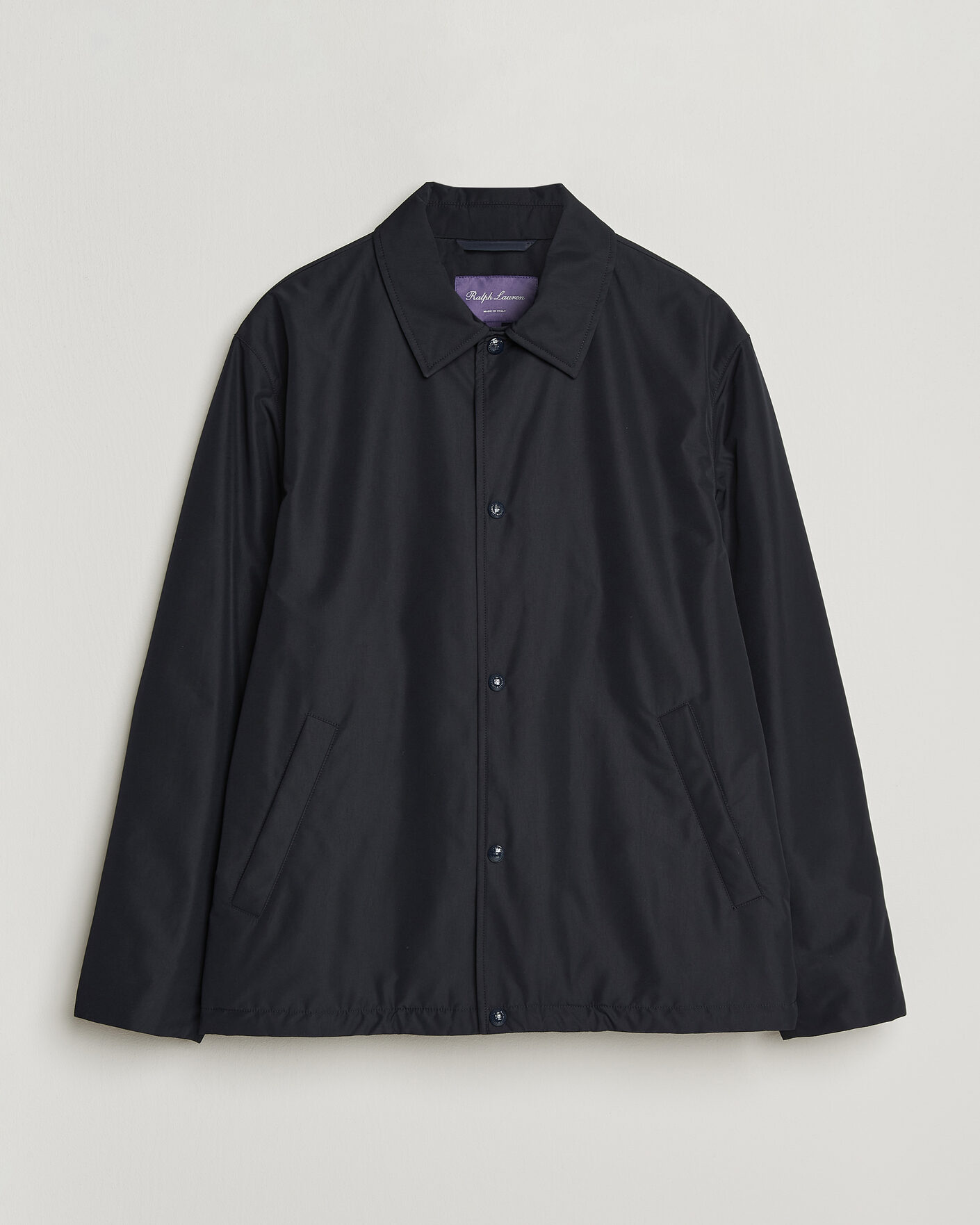 Men | Coats & Jackets | Ralph Lauren Purple Label | Nylon Bomber Jacket Racing Navy