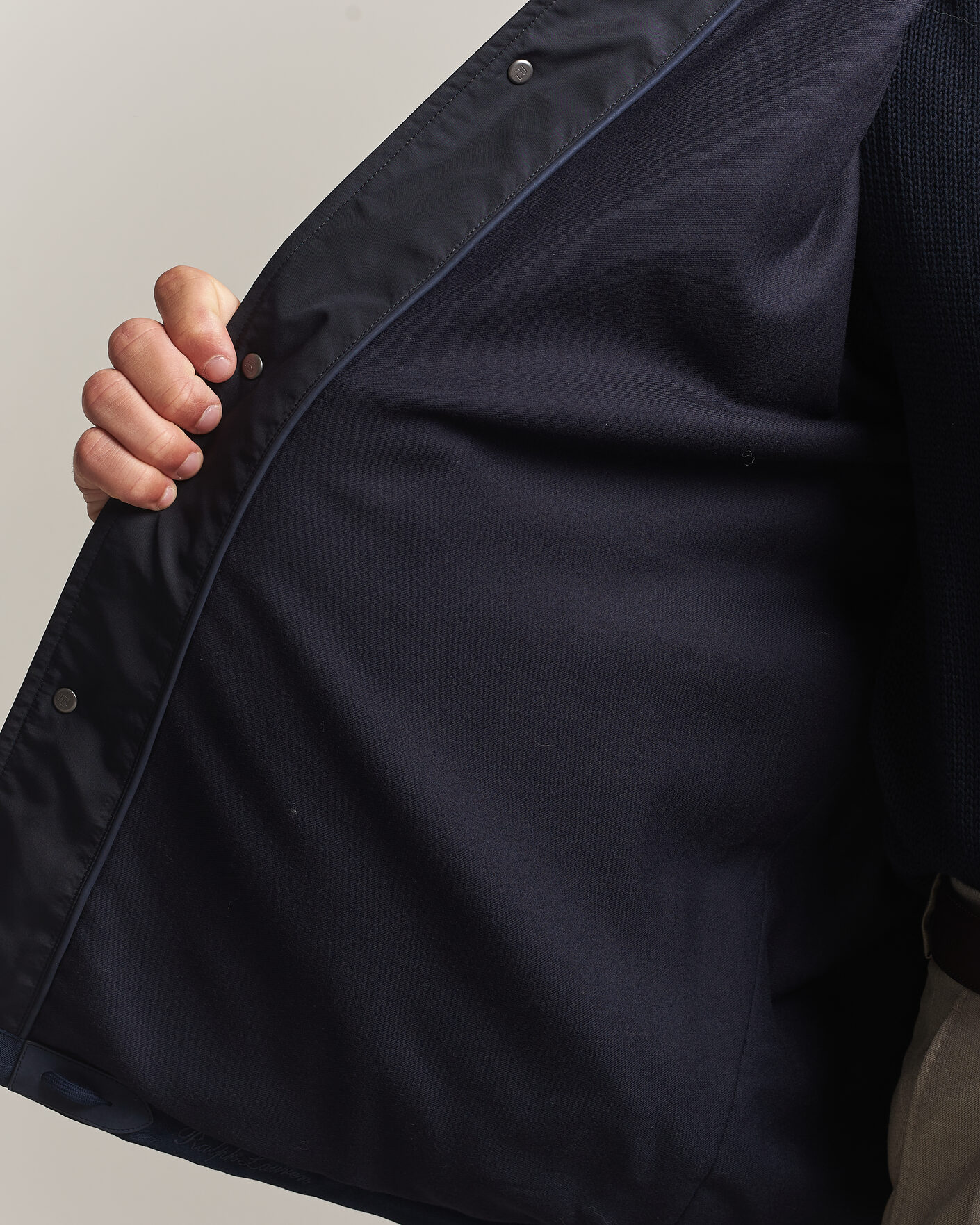 Men | Coats & Jackets | Ralph Lauren Purple Label | Nylon Bomber Jacket Racing Navy