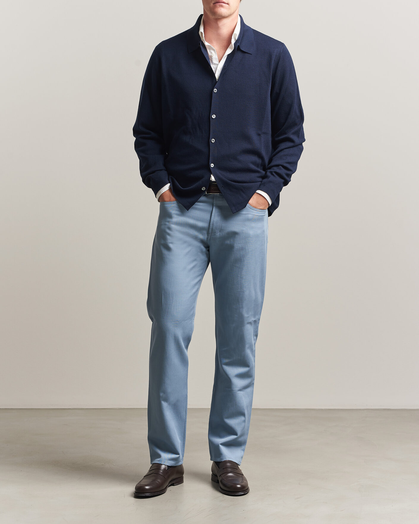 Men | Trousers | Ralph Lauren Purple Label | 5-Pocket Italian Denim Pants Winward Blue