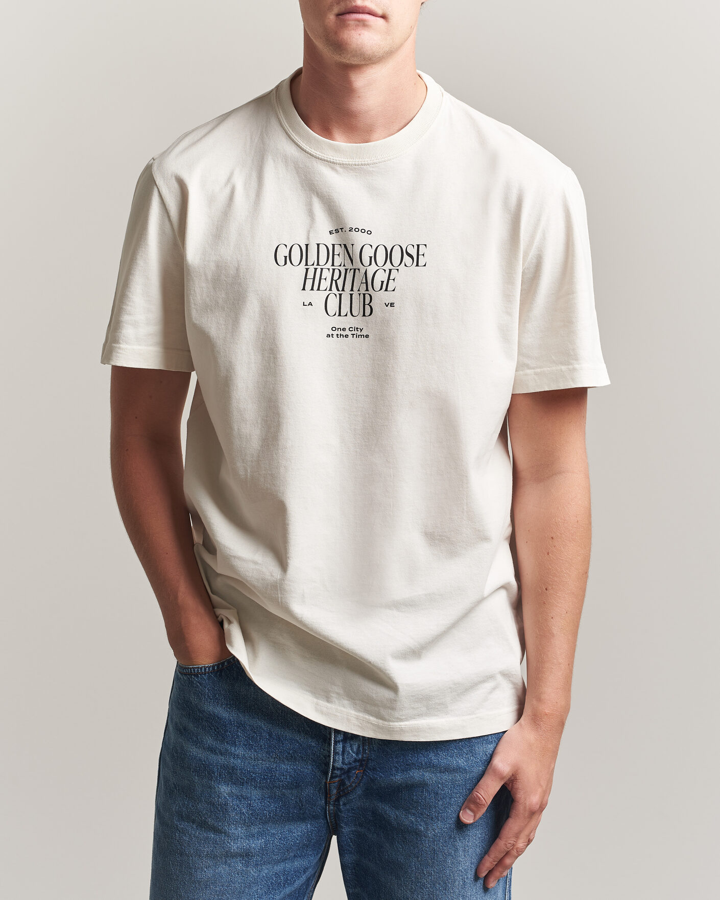 Men | T-Shirts | Golden Goose | Journey Print T-Shirt Heritage White