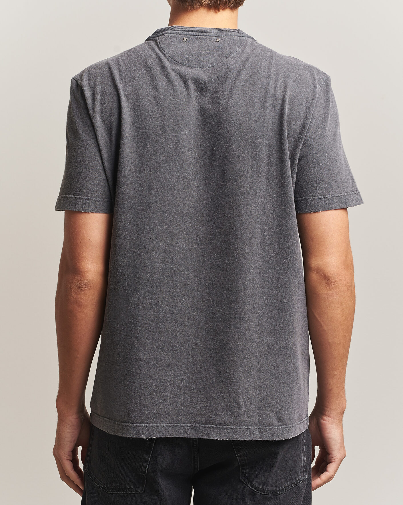 Men | T-Shirts | Golden Goose | Distressed Cotton T-Shirt Anthracite