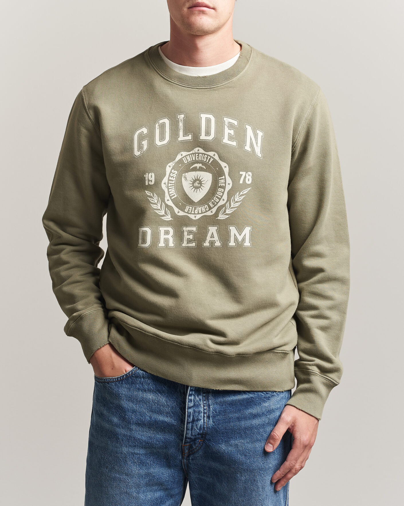 Men | Sweaters & Knitwear | Golden Goose | Garment Dyed Sweatshirt Vintage Kalamata