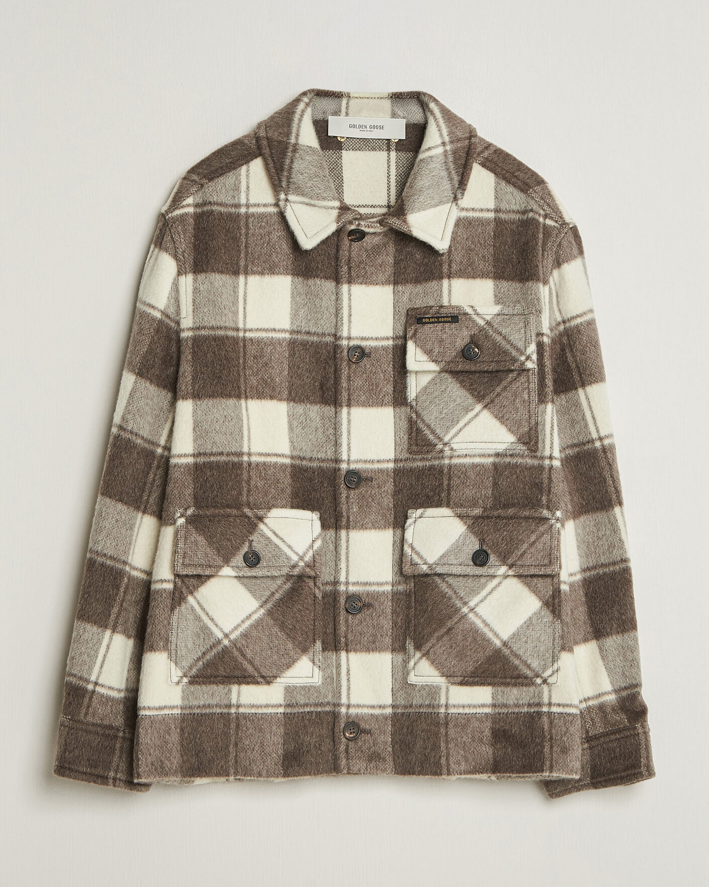 Men | Coats & Jackets | Golden Goose | Wool/Mohair Work Jacket Brown/White