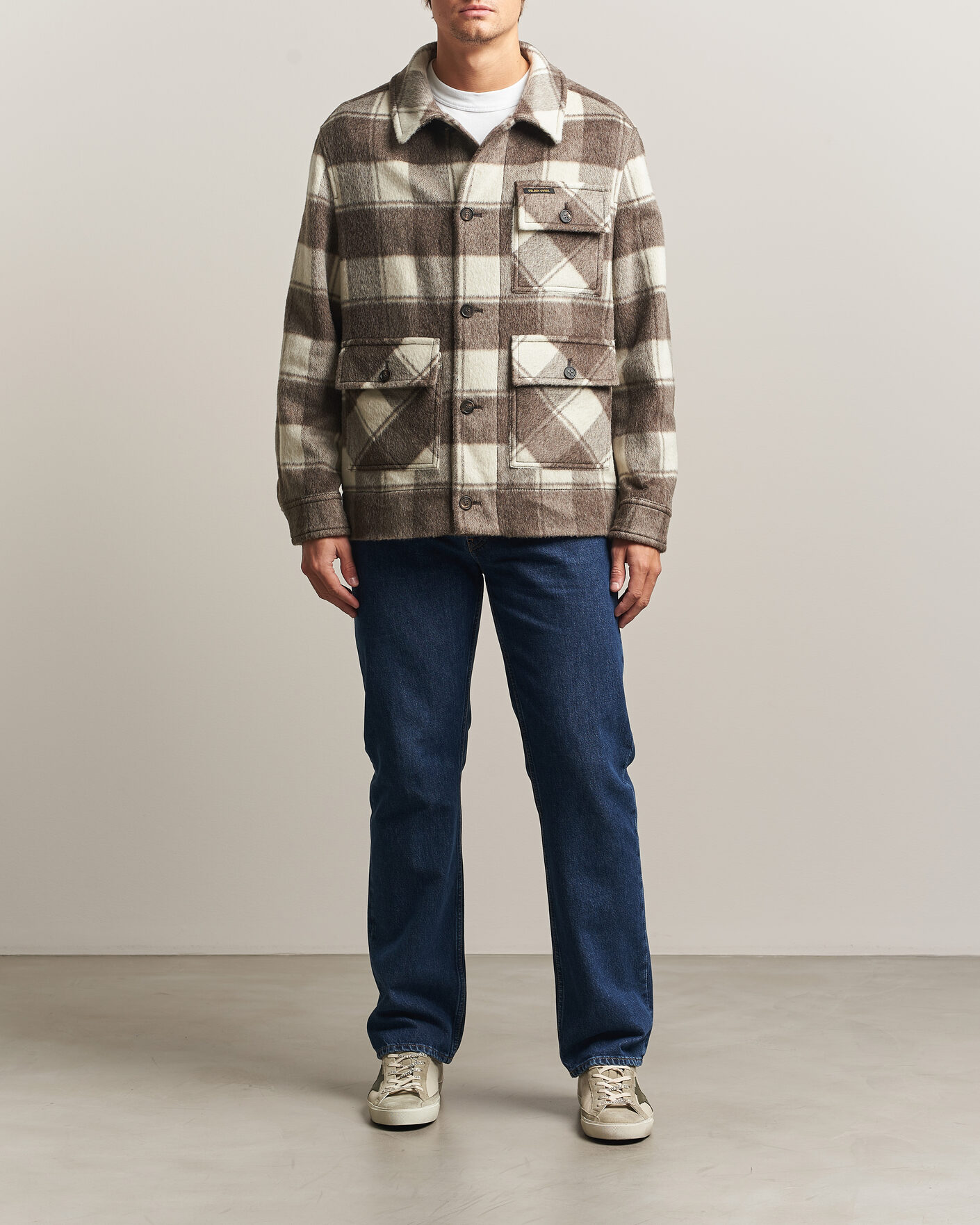 Men | Coats & Jackets | Golden Goose | Wool/Mohair Work Jacket Brown/White