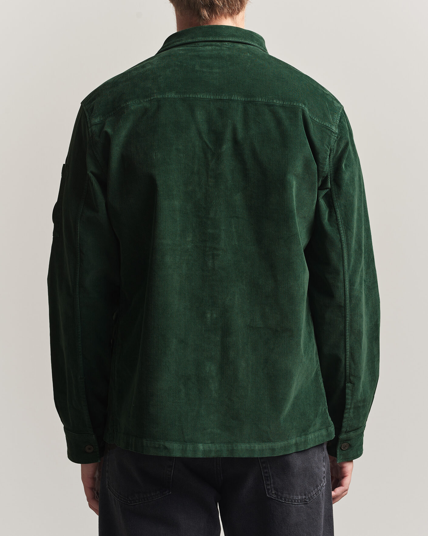 Men | Shirts | C.P. Company | Corduroy Lens Overshirt Emerald Green