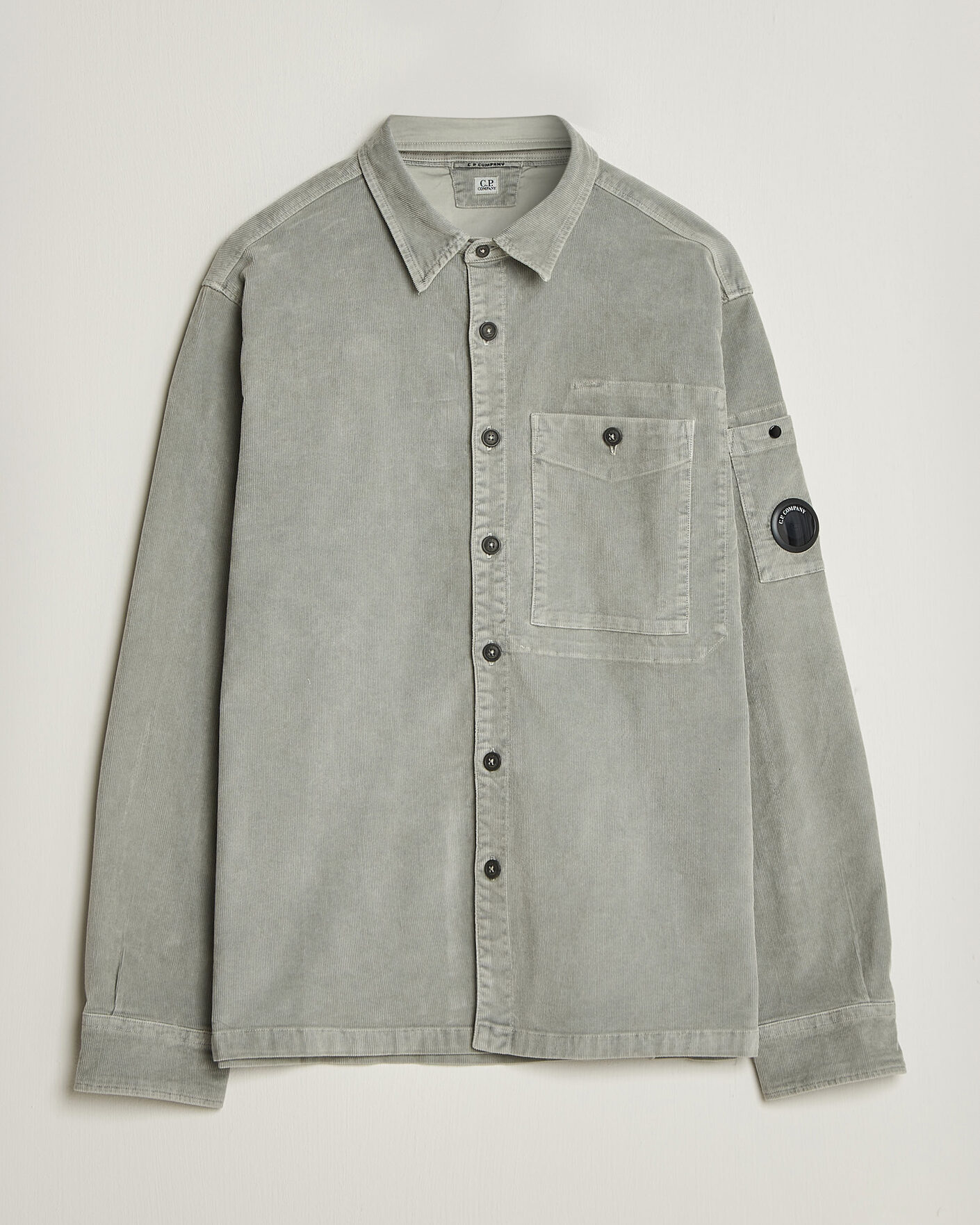 Men | Shirts | C.P. Company | Corduroy Lens Overshirt Light Grey