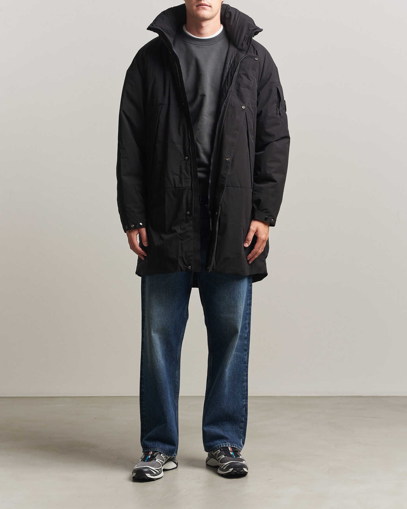 Men | Coats & Jackets | C.P. Company | Pro-Tek Lightweight Padded Parka Black