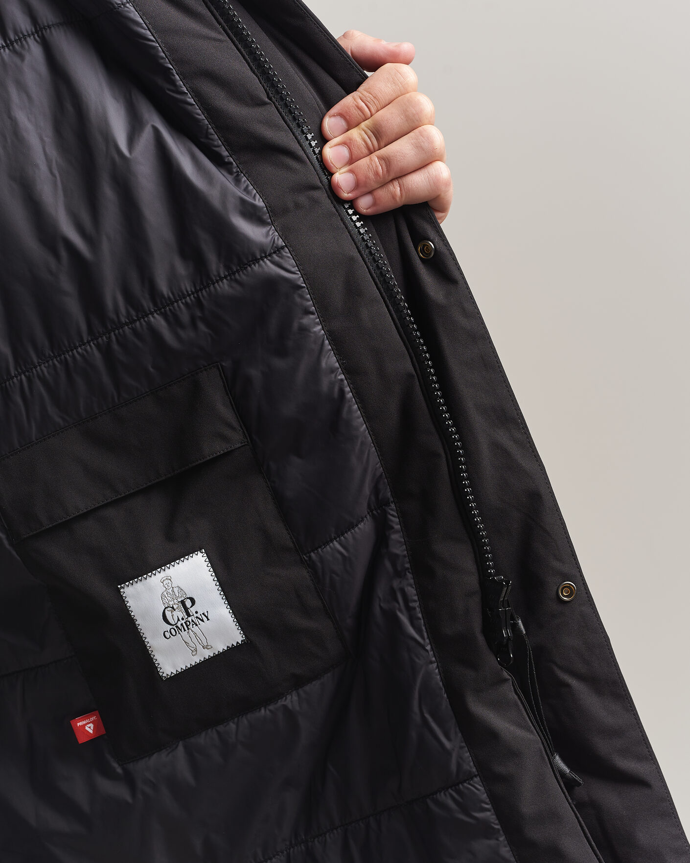 Men | Coats & Jackets | C.P. Company | Pro-Tek Lightweight Padded Parka Black