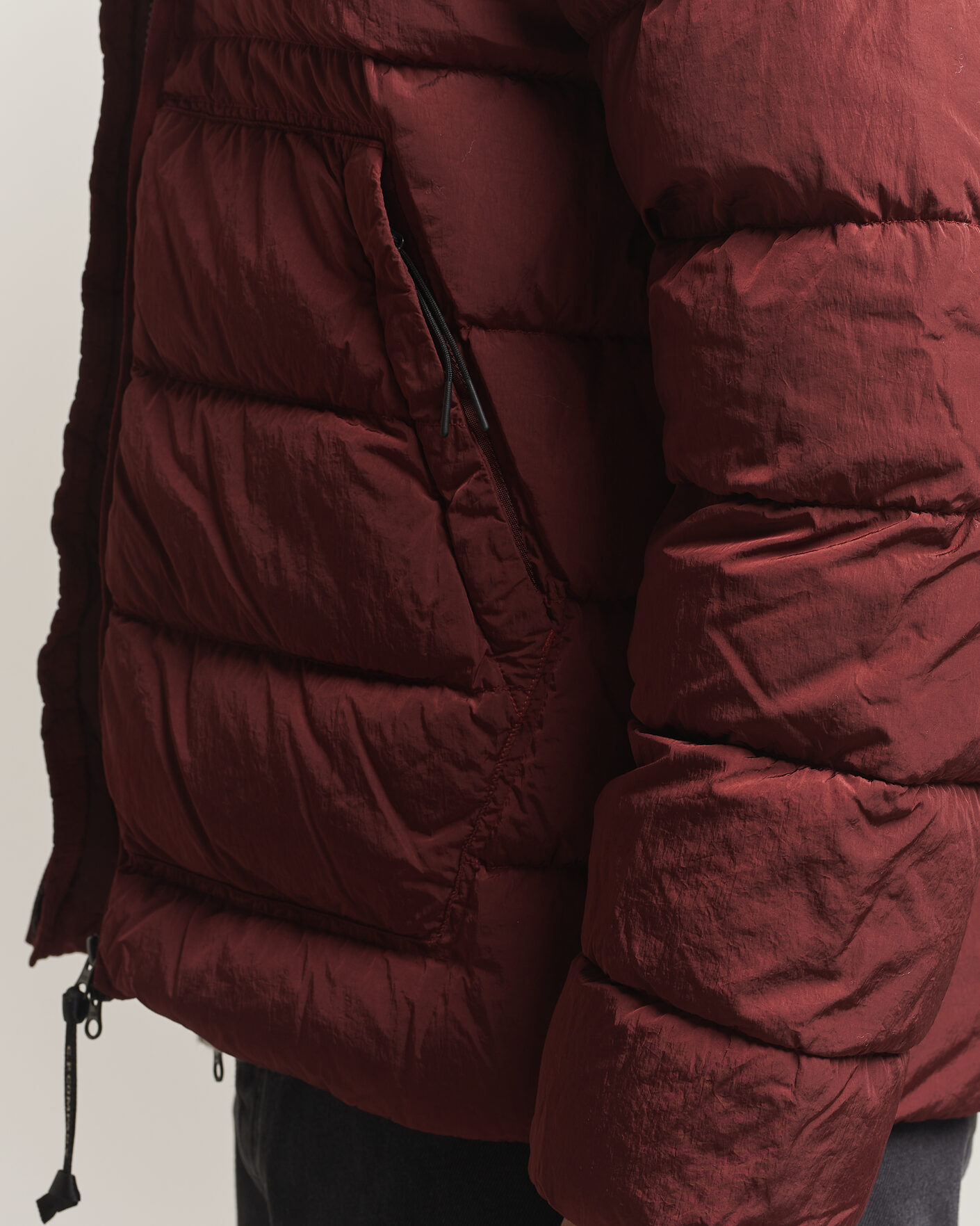 Men | Coats & Jackets | C.P. Company | Chrome-R Goggle Down Jacket Burgundy