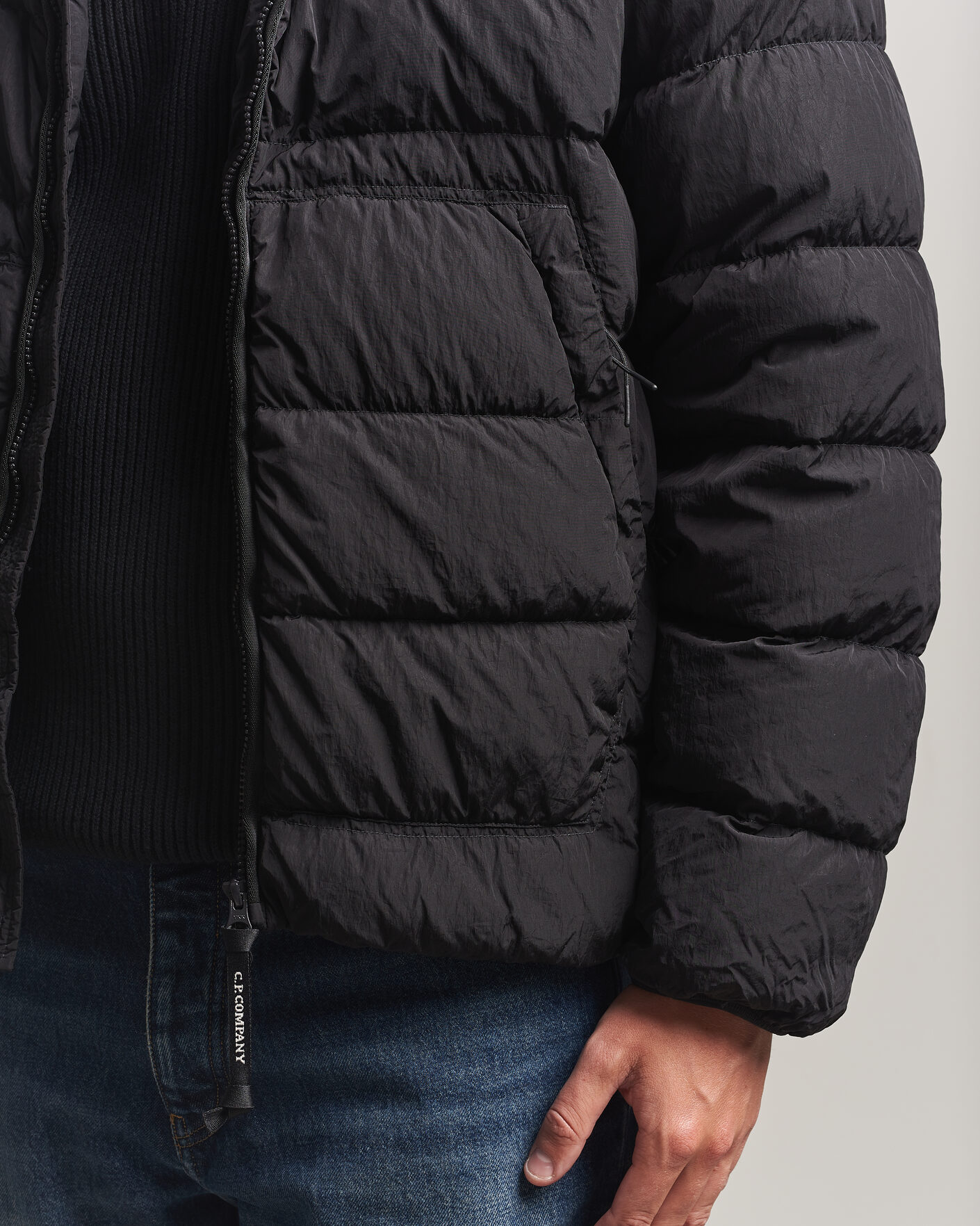 Men | Coats & Jackets | C.P. Company | Chrome-R Goggle Down Jacket Black