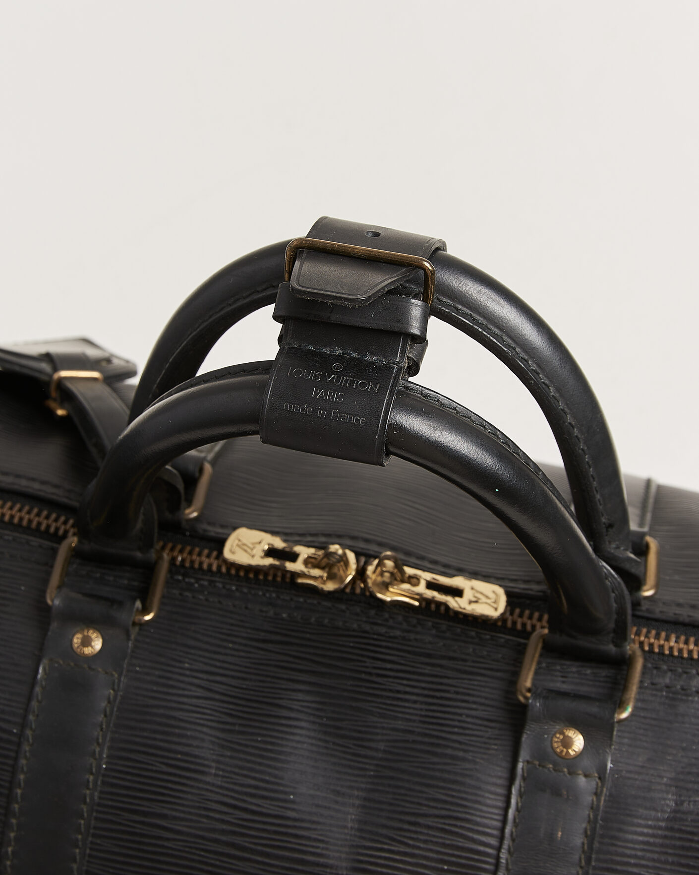 Men | Louis Vuitton Pre-Owned Keepall 50 Epi Leather Black | Louis Vuitton Pre-Owned | Keepall 50 Epi Leather Black