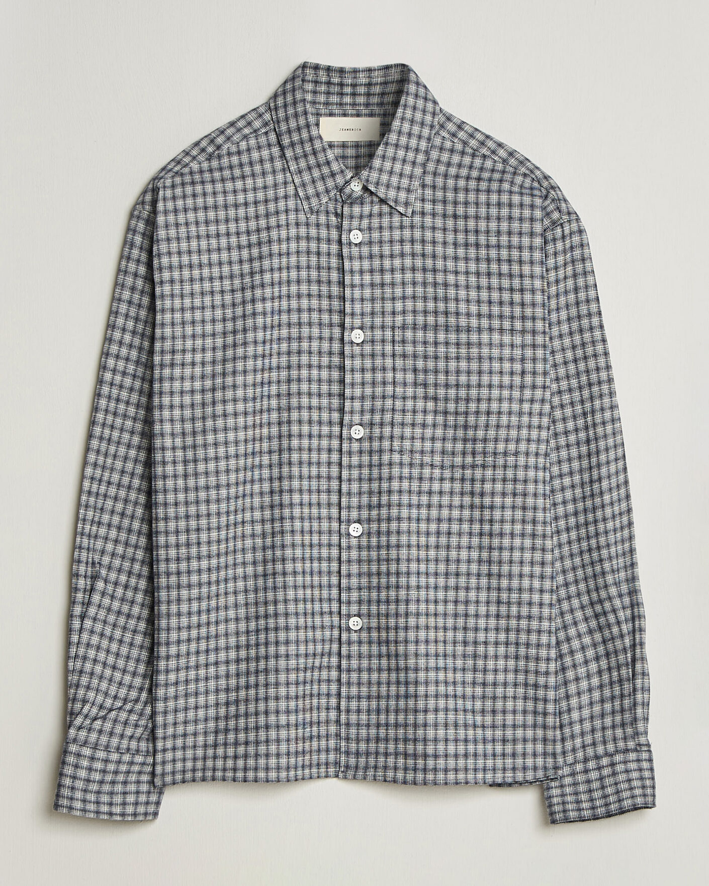 Men | Shirts | Jeanerica | Juan Checked Flannel Shirt Blue
