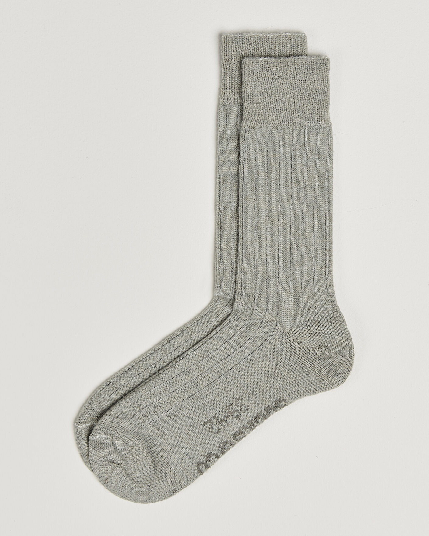 Men | Underwear & Socks | Alpacasocks & Co | 2-Pack Ribbed Alpacka Wool Socks Light Grey