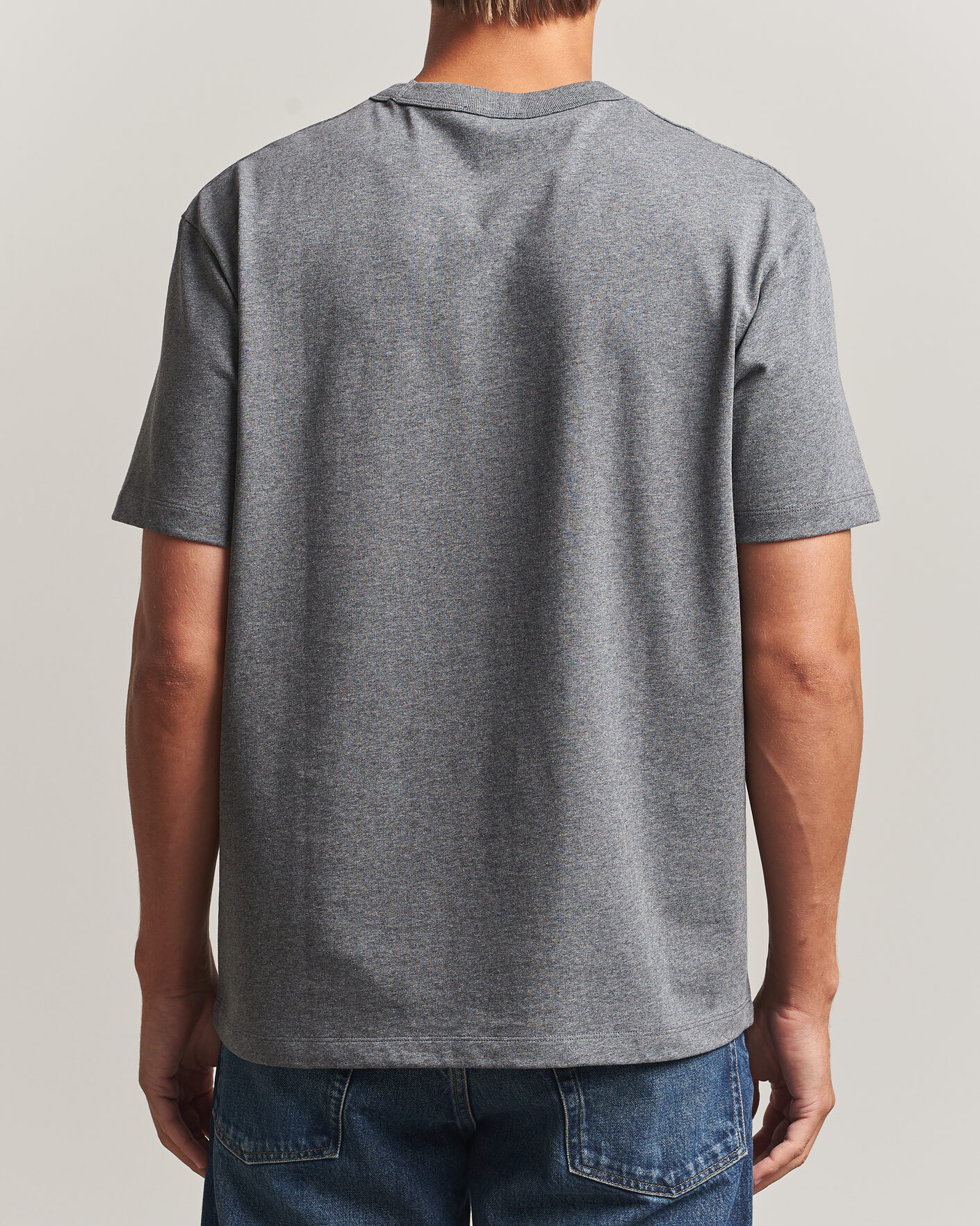 Men | T-Shirts | A.P.C. | Boxy Fit Petit VPC T-Shirt Heathered Anthracite