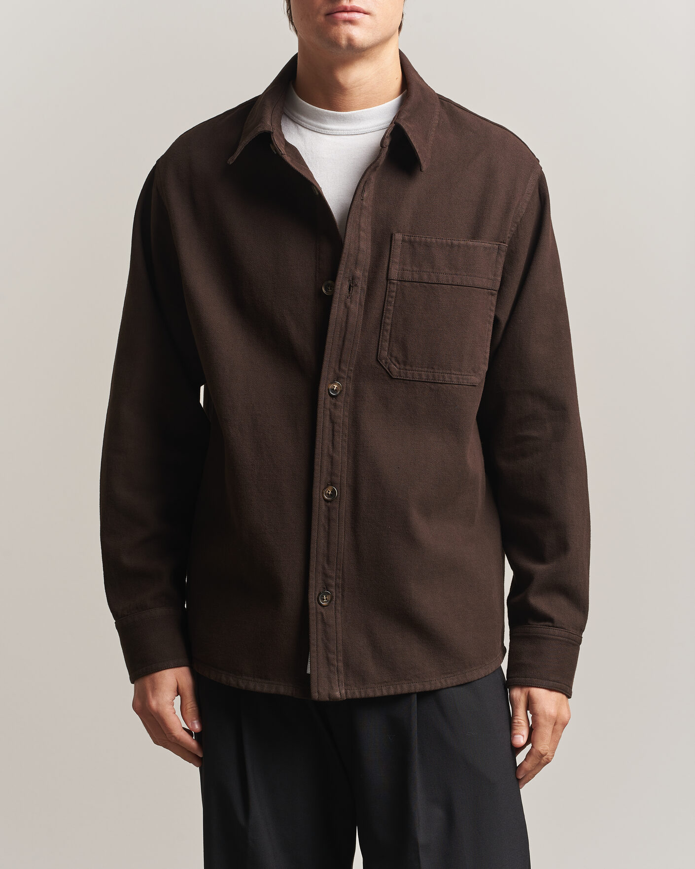 Men | Shirts | A.P.C. | Basile Overshirt Chocolate