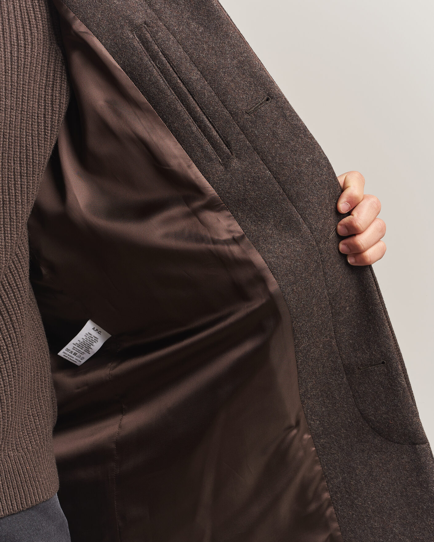 Men | Coats & Jackets | A.P.C. | Auster Wool Coat Maroon Melange