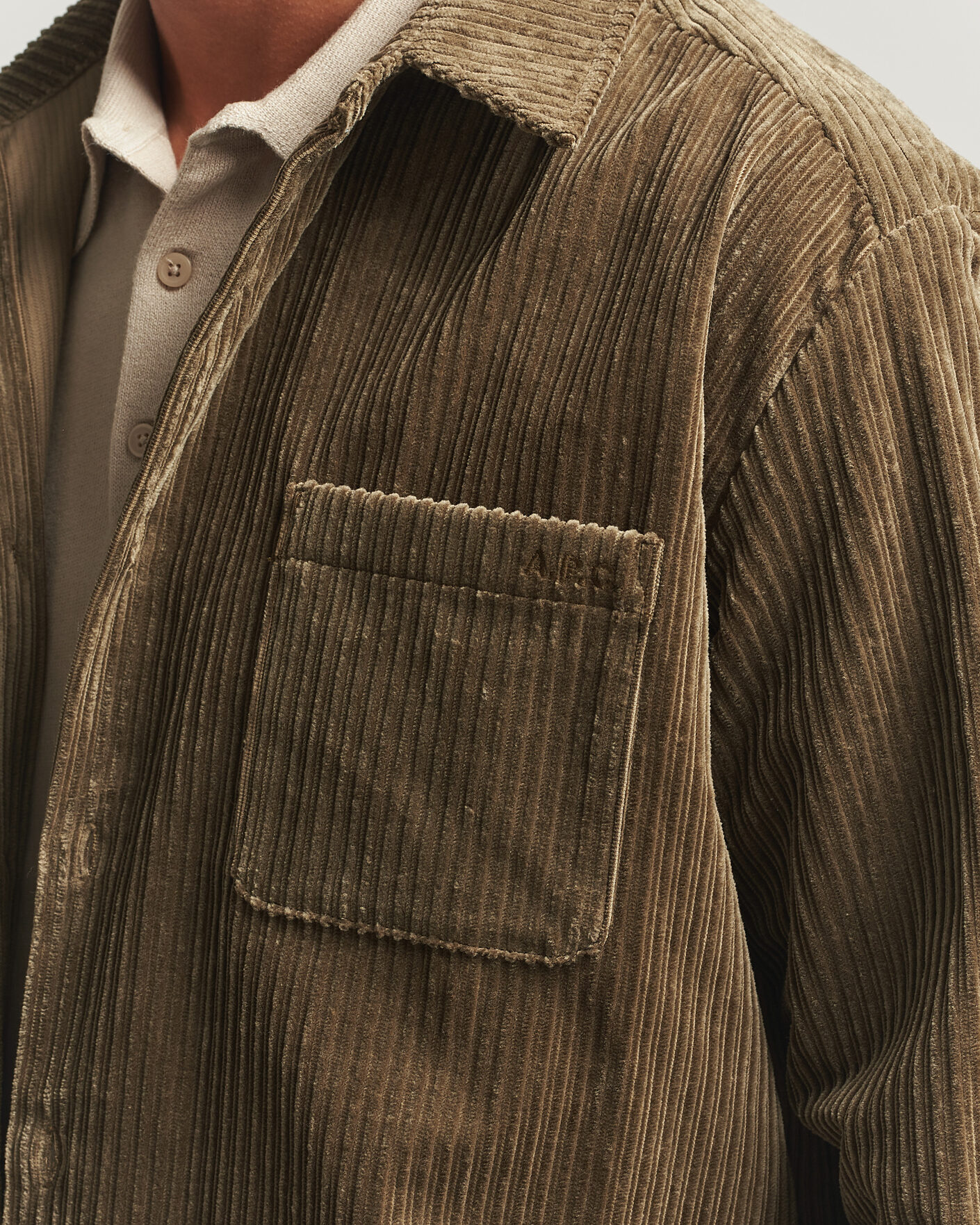 Men | Shirts | A.P.C. | Mateo Corduroy Overshirt Taupe