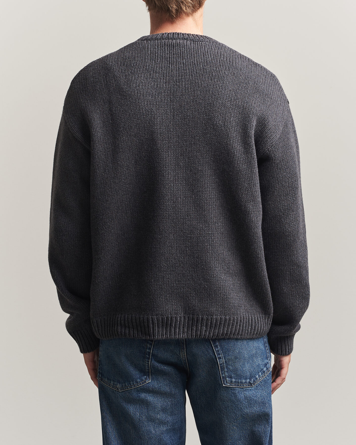 Men | Sweaters & Knitwear | A.P.C. | George Wool Knitted Sweater Anthracite Melange
