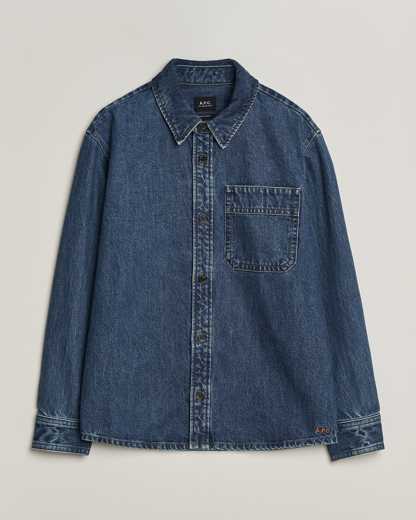 Men | Shirts | A.P.C. | Basile Denim Overshirt Washed Indigo