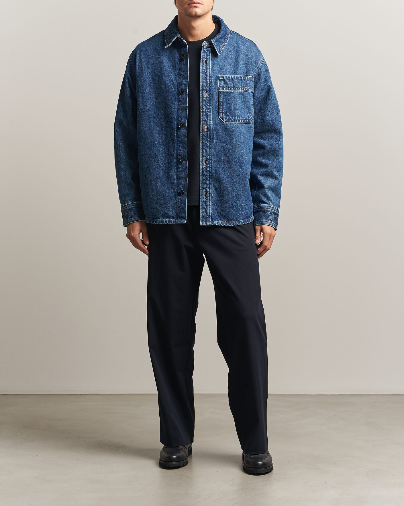 Men | Shirts | A.P.C. | Basile Denim Overshirt Washed Indigo