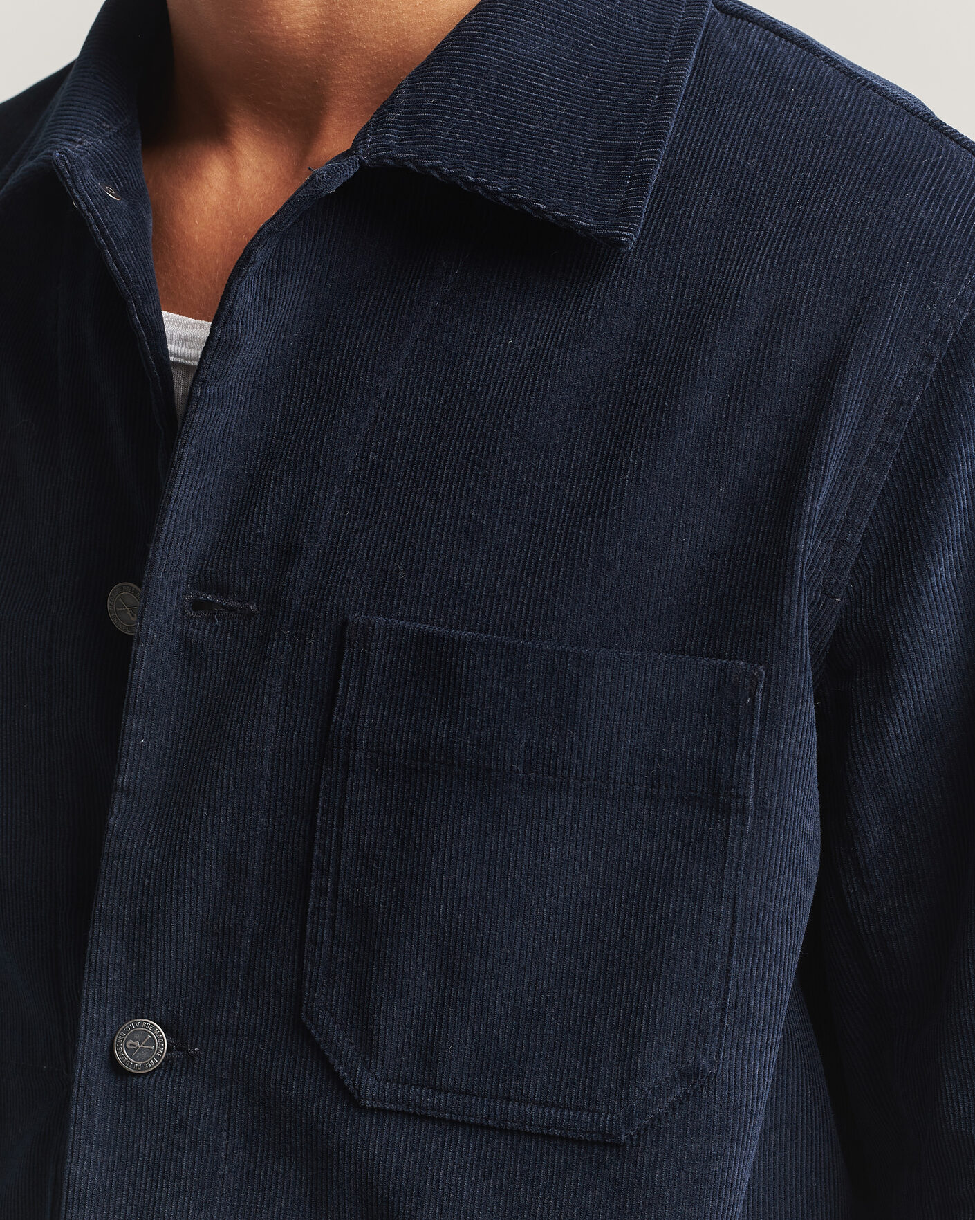 Men | Shirts | A.P.C. | New Rodney Corduroy Overshirt Dark Navy