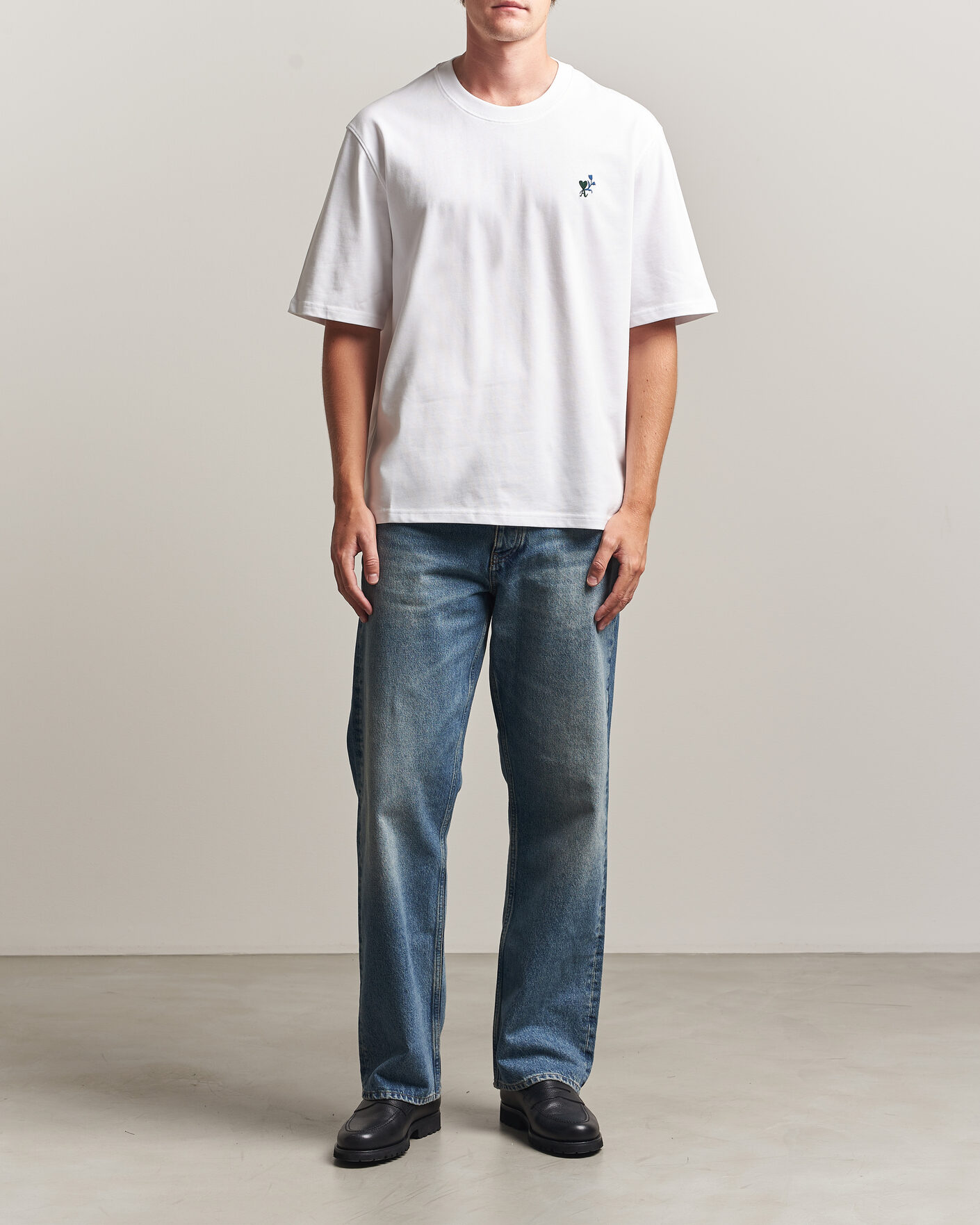 Men | T-Shirts | AMI | Tulip Logo T-Shirt White