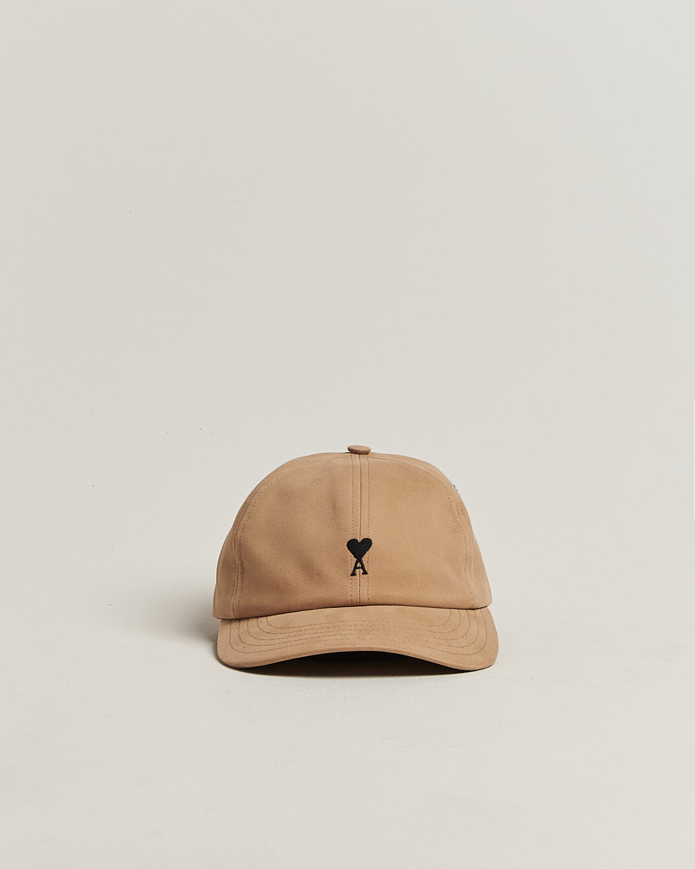 Men | Hats & Caps | AMI | Contrasted Heart Logo Cap Beige Mastic