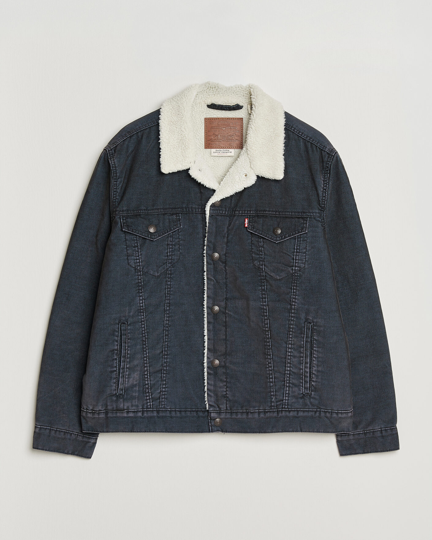 Men | Coats & Jackets | Levi's | Type 3 Sherpa Trucker Worn-In Delft Steelhead