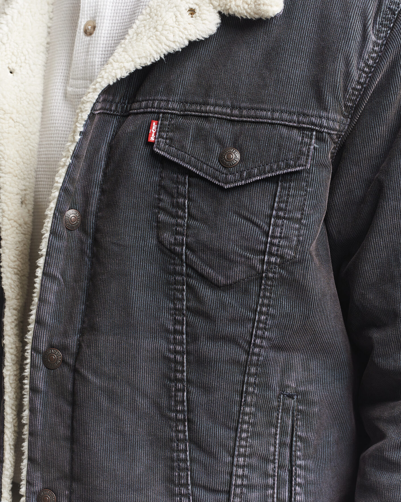 Men | Coats & Jackets | Levi's | Type 3 Sherpa Trucker Worn-In Delft Steelhead