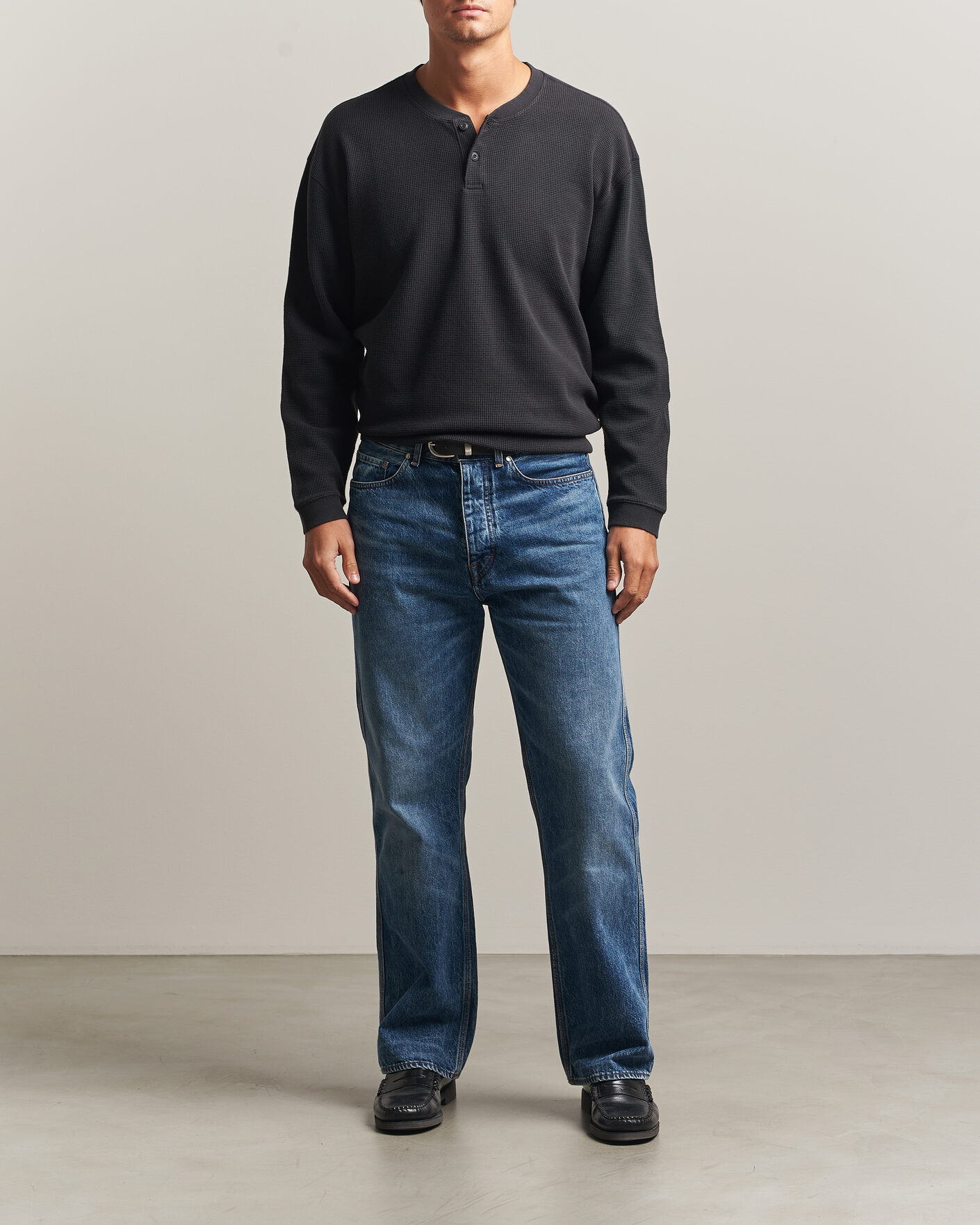 Men | Sweaters & Knitwear | Levi's | Relaxed Henley Mineral Black