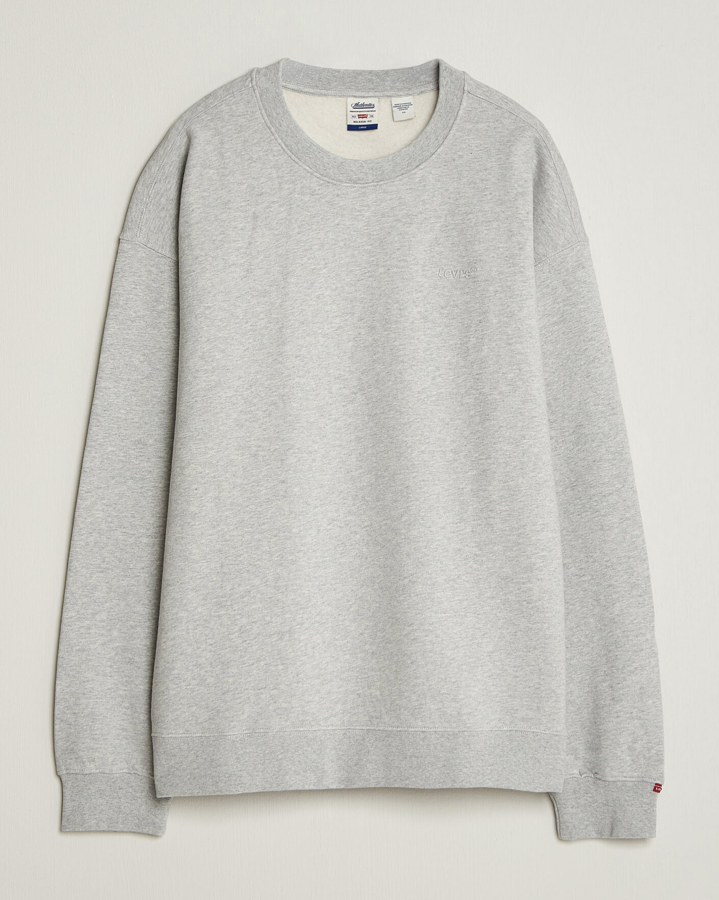 Men | Sweaters & Knitwear | Levi's | Authentic Crew Neck Sweatshirt Light Grey Heather