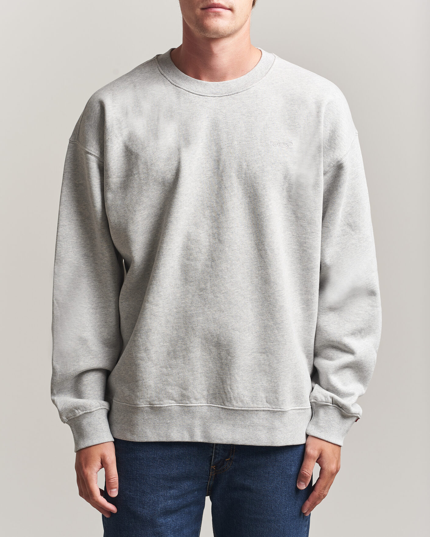 Men | Sweaters & Knitwear | Levi's | Authentic Crew Neck Sweatshirt Light Grey Heather