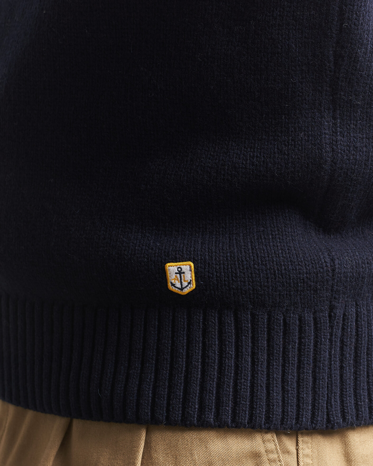 Men | Sweaters & Knitwear | Armor-lux | Wool Knitted Half Zip Navy