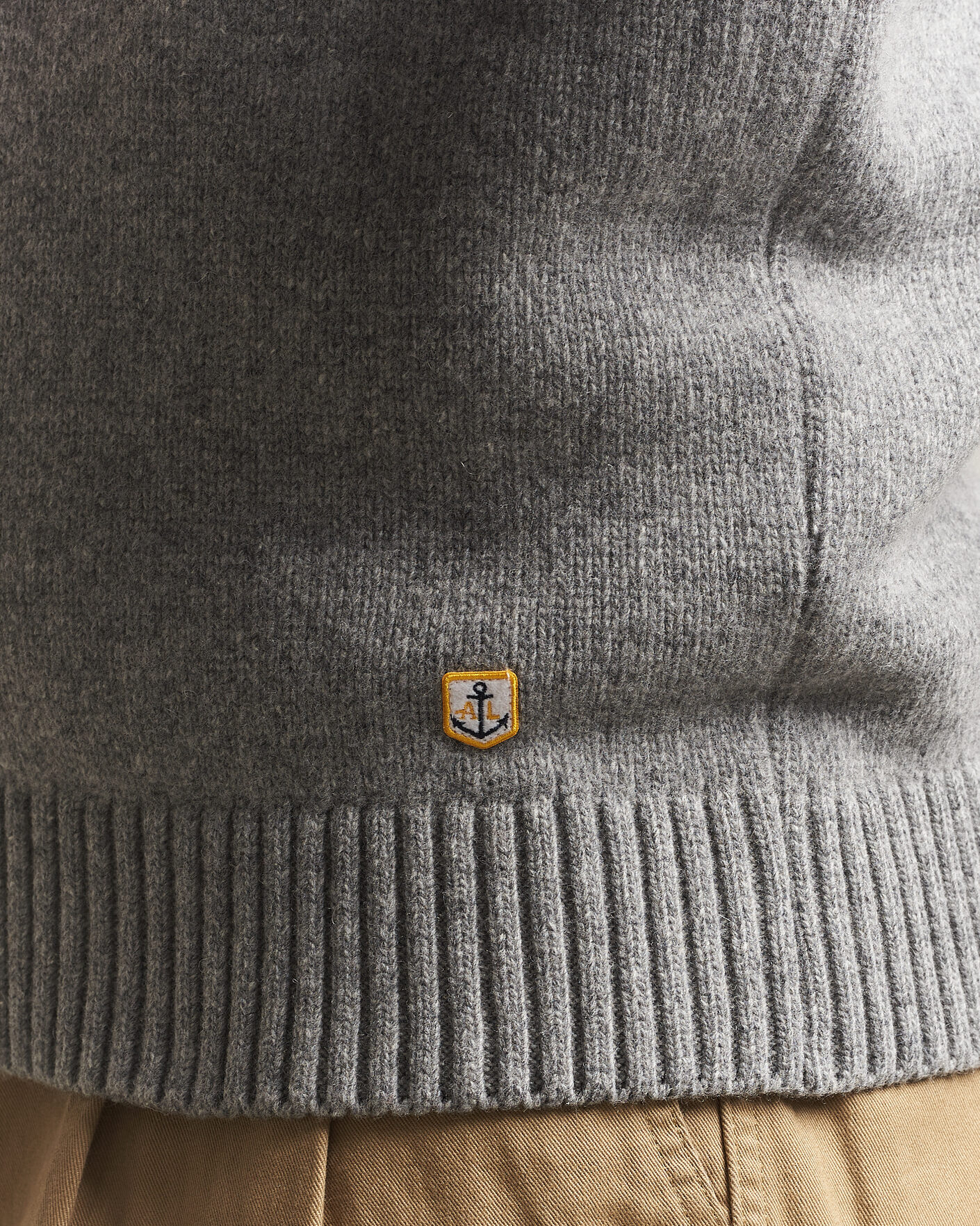 Men | Sweaters & Knitwear | Armor-lux | Wool Knitted Half Zip Slate