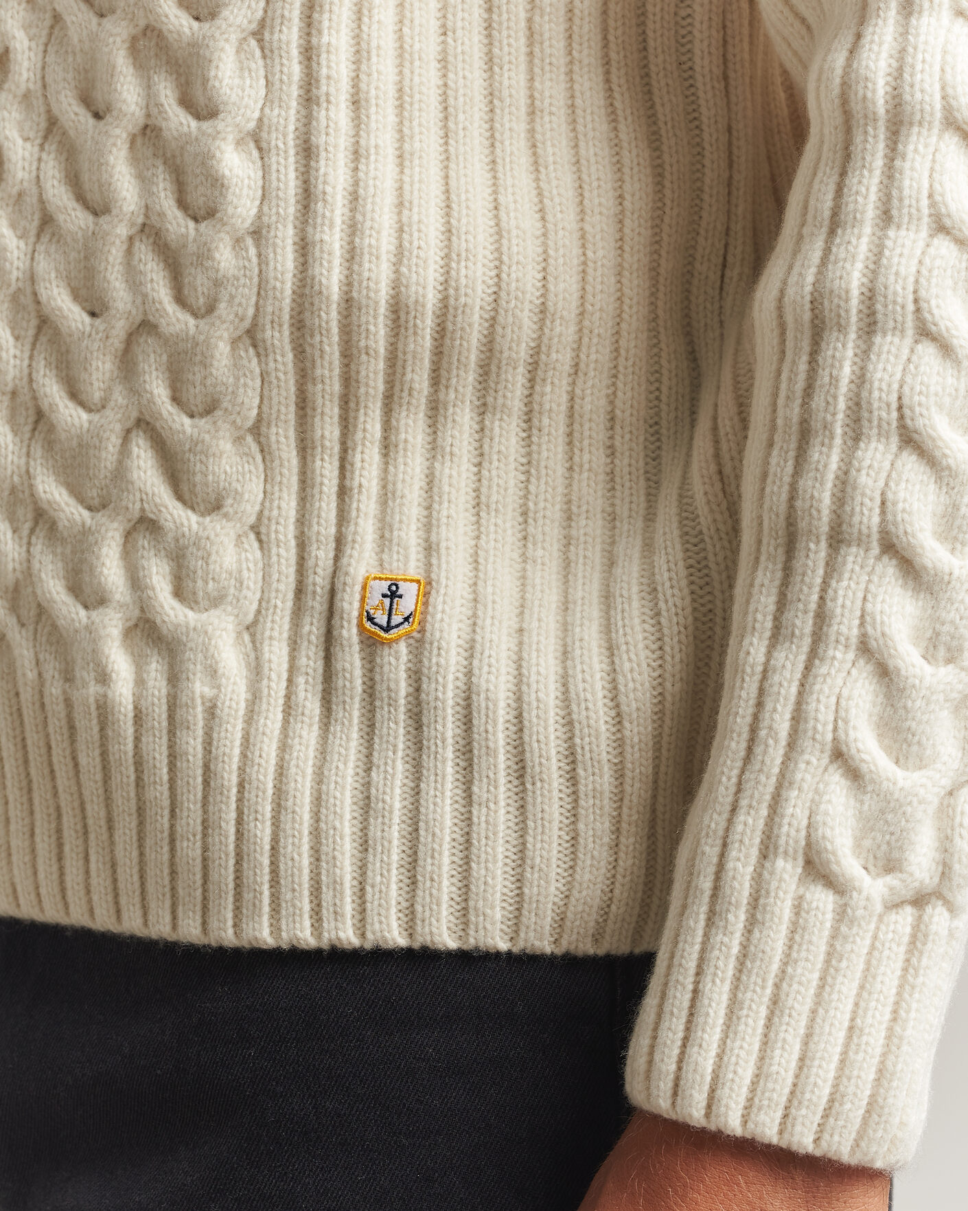 Men | Sweaters & Knitwear | Armor-lux | Wool Knitted Sweater Nature