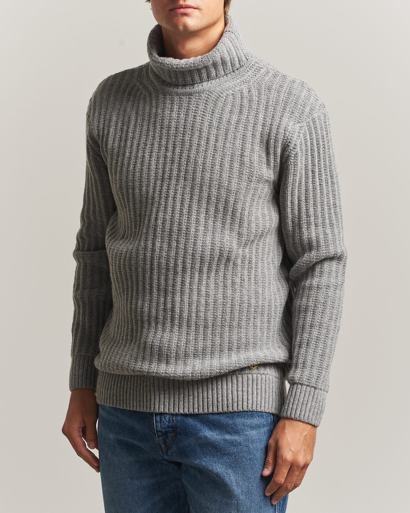 Men | Sweaters & Knitwear | Armor-lux | Wool Knitted Rollneck Slate
