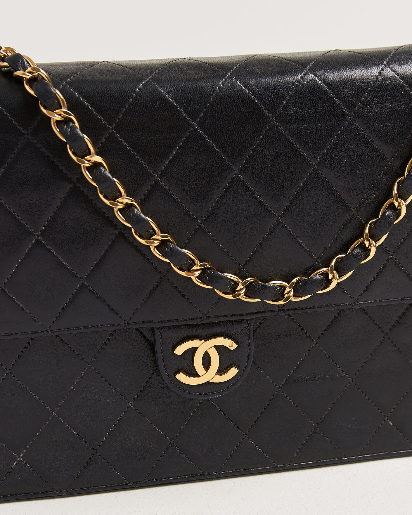 Men | Pre-Owned & Vintage Bags | Chanel Pre-Owned | Single Flap Bag Black