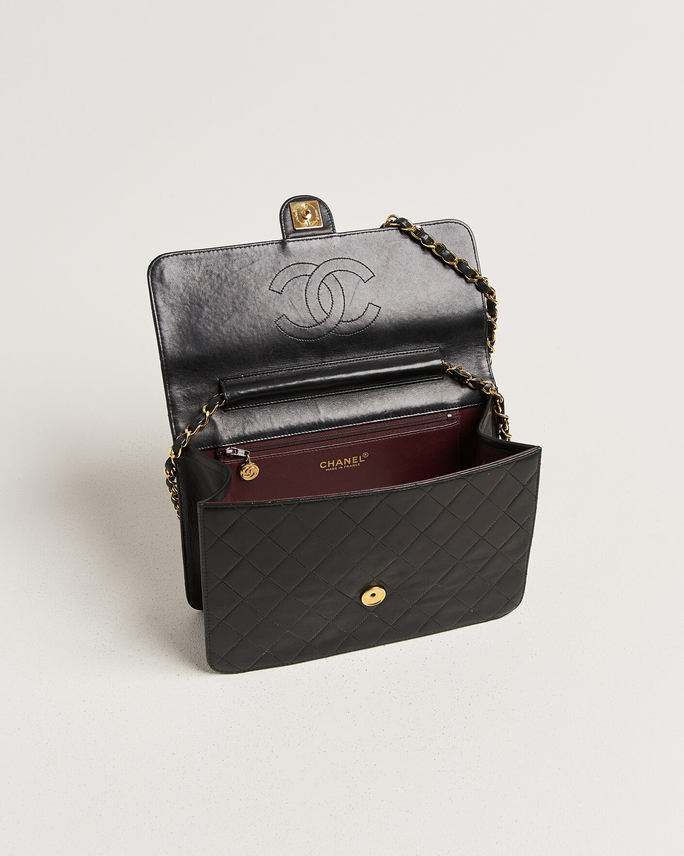 Men | Pre-Owned & Vintage Bags | Chanel Pre-Owned | Single Flap Bag Black