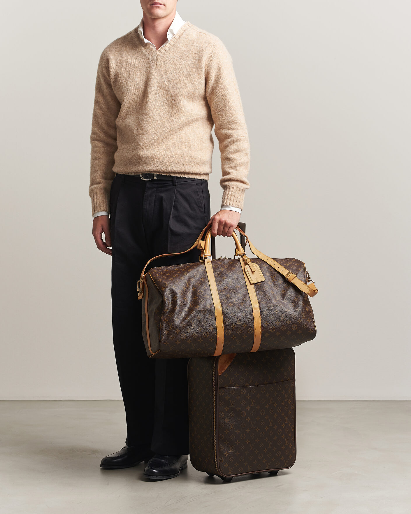 Men | Pre-Owned & Vintage Bags | Louis Vuitton Pre-Owned | Keepall Bandouliére 55 Monogram