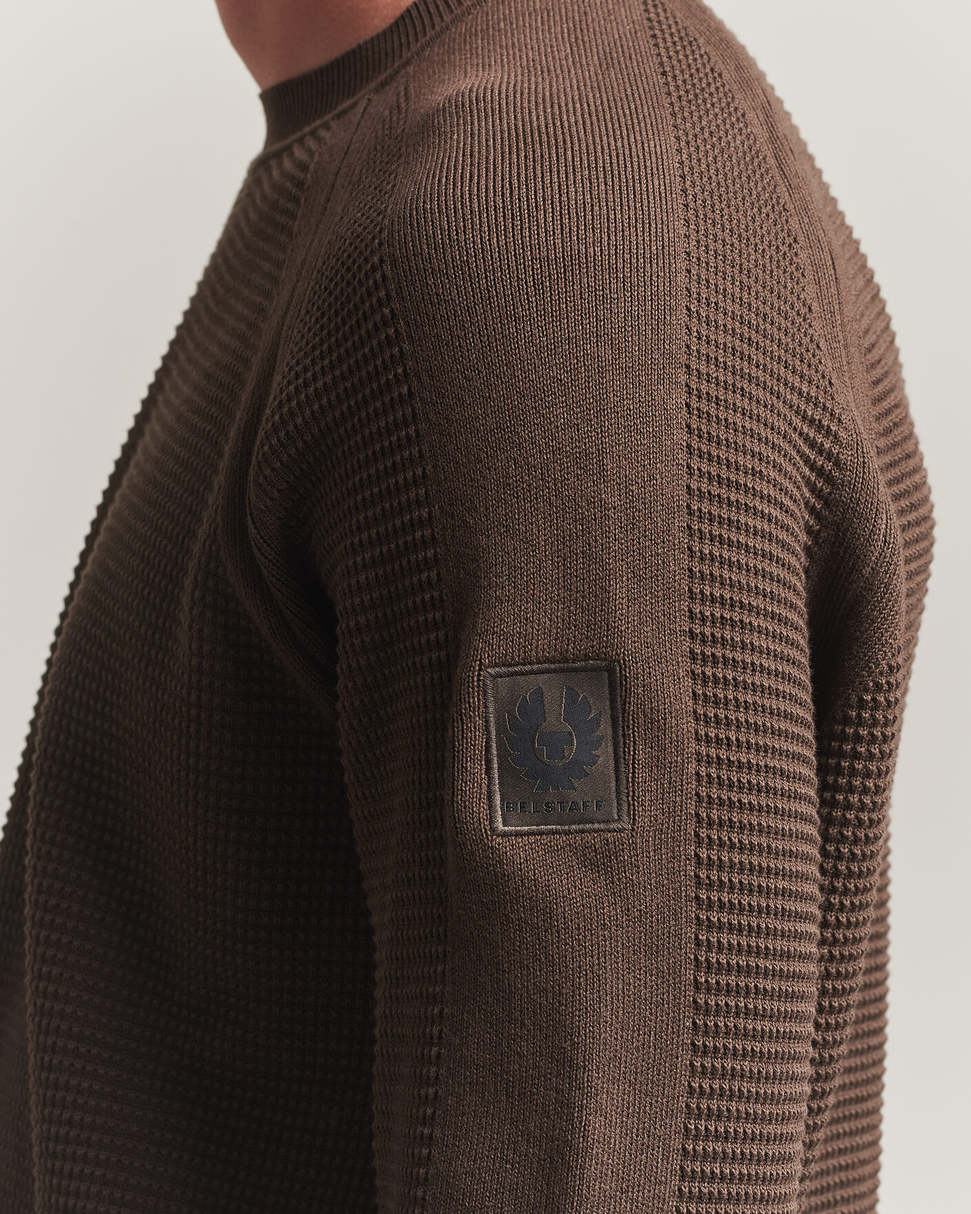 Men | Sweaters & Knitwear | Belstaff | Bradwell Cotton Knitted Crew Neck Army Olive