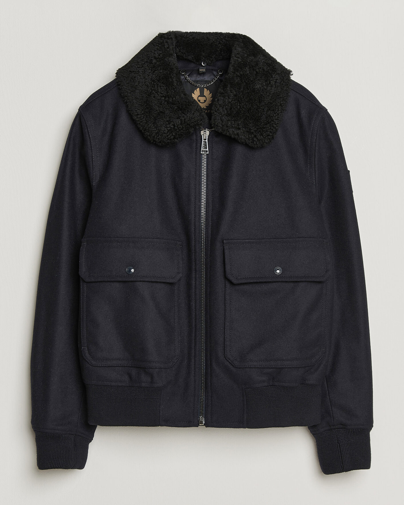 Men | Coats & Jackets | Belstaff | Welder Wool Bomber Jacket Dark Ink