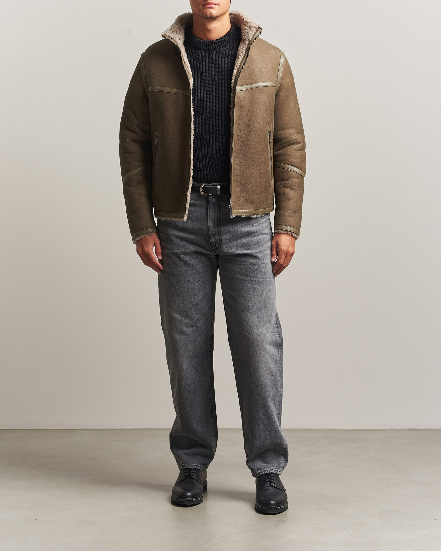 Men | Coats & Jackets | Belstaff | Highland Shearling Jacket Dark Dusty Taupe