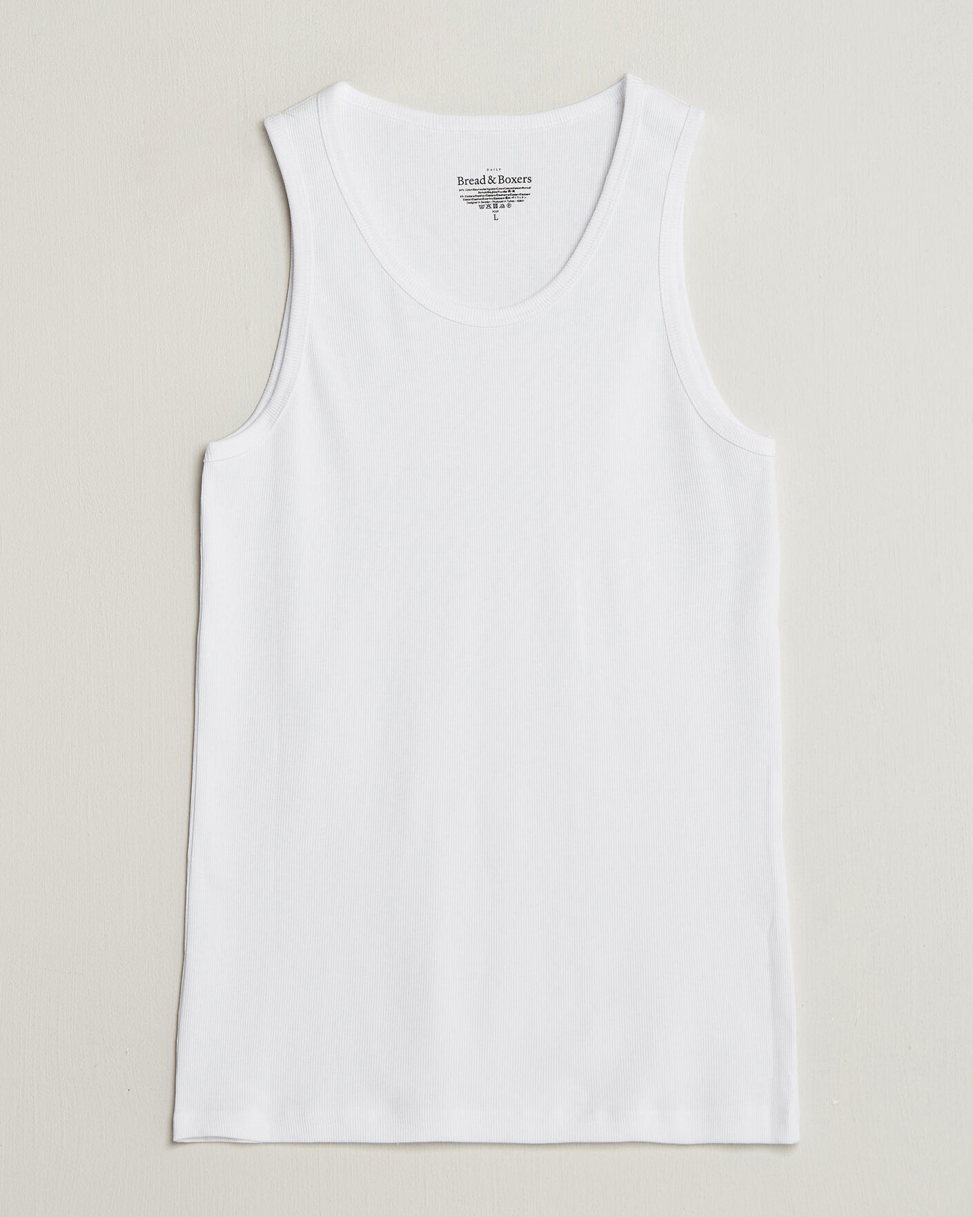 Men | T-Shirts | Bread & Boxers | 2-Pack Ribbed Tank White