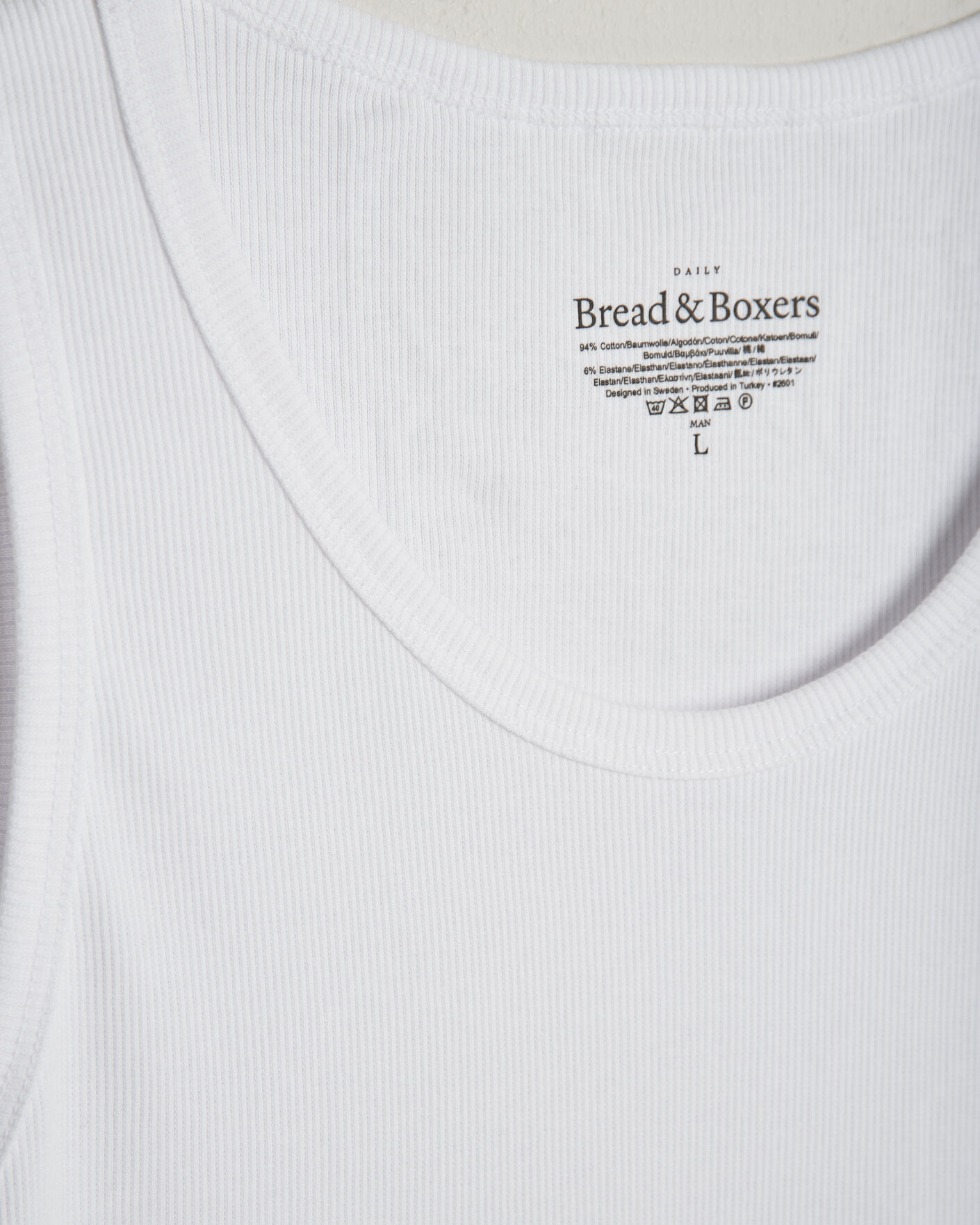 Men | T-Shirts | Bread & Boxers | 2-Pack Ribbed Tank White